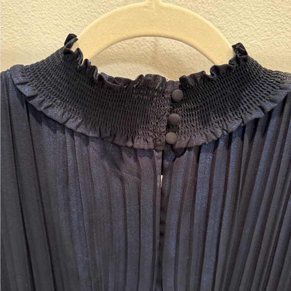 Nanette Lepore Smocked Waist Pleated Midi Dress - Picture 4 of 5